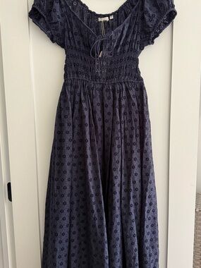 DÔEN Quinn Dress in Adriatic Eyelet, Size Small, NWT